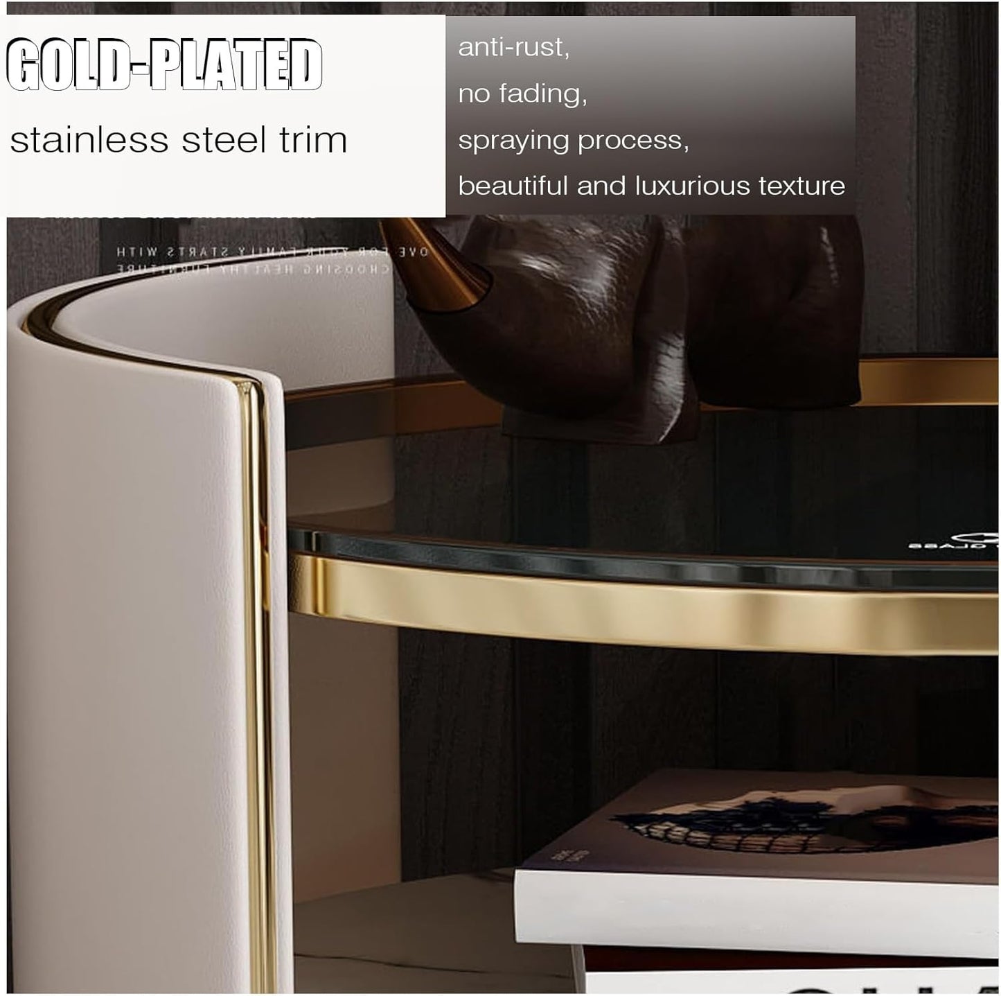 Modern Minimalist Nightstand with Drawer Storage, High Gloss Finish Compact Bedside Table, Space-Saving Bedroom Furniture with Silent Drawer, Gray